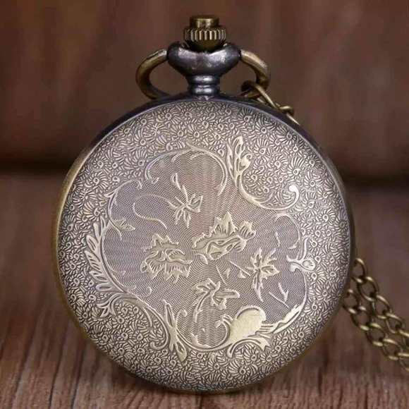 Native American Gift NEW Pocket Watch Indian Antique Bronze - Picture 3 of 3